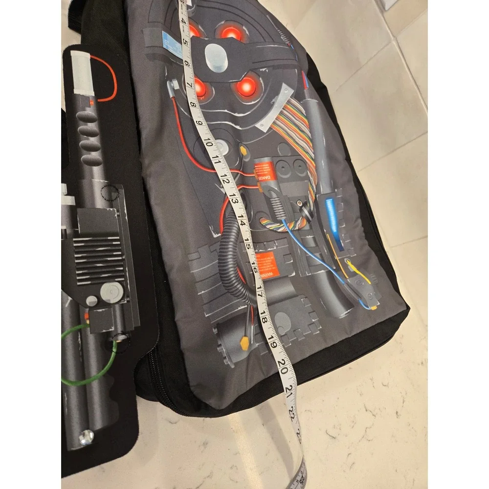 Ghostbusters Proton Pack Backpack Cosplay Costume Bag with Wand Black 2023